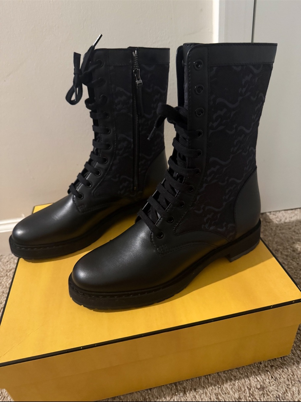 Fendi Black Chelsea Rugged Sole Ankle Boots - Picture 2 of 6